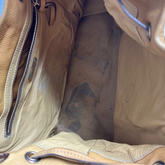 Prada yellow pebbled leather Bucket Bag - Picture 11 of 13